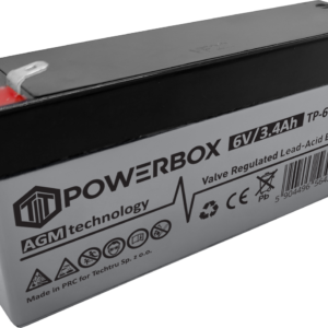 POWERBOX Akumulator VRLA AGM 6V 3,4Ah (Żywotność 6-9 lat)