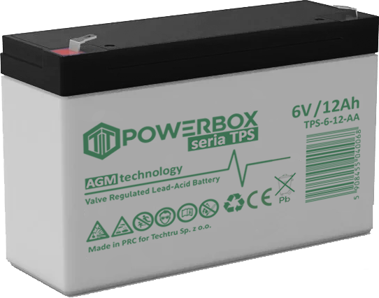 POWERBOX TPS Akumulator VRLA AGM 6V 12Ah (Żywotność 6-9 lat)