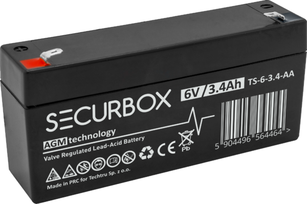 SECURBOX Akumulator VRLA AGM 6V 3,4Ah