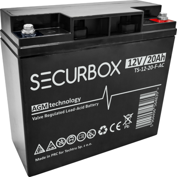 SECURBOX Akumulator  VRLA AGM 12V 20Ah (F) (Żywotność 5 lat)