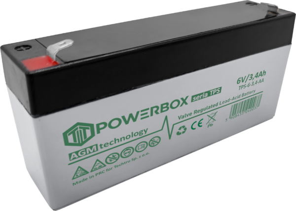 POWERBOX TPS Akumulator VRLA AGM 12V 3,4Ah (Żywotność 6-9 lat)