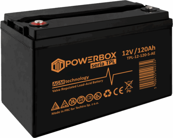 POWERBOX TPL Akumulator VRLA AGM 12V 120Ah (S) (Żywotność 12 lat)