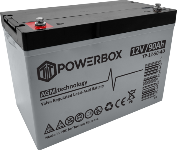 POWERBOX Akumulator VRLA AGM 12V 90Ah (Żywotność 10-12 lat)