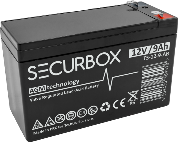 SECURBOX Akumulator VRLA AGM 12V 9Ah (Żywotność 5 lat)