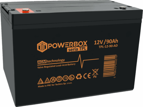POWERBOX TPL Akumulator VRLA AGM 12V 90Ah (Żywotność 12 lat)