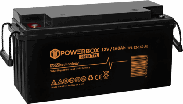 POWERBOX TPL Akumulator VRLA AGM 12V 160Ah (Żywotność 12 lat)
