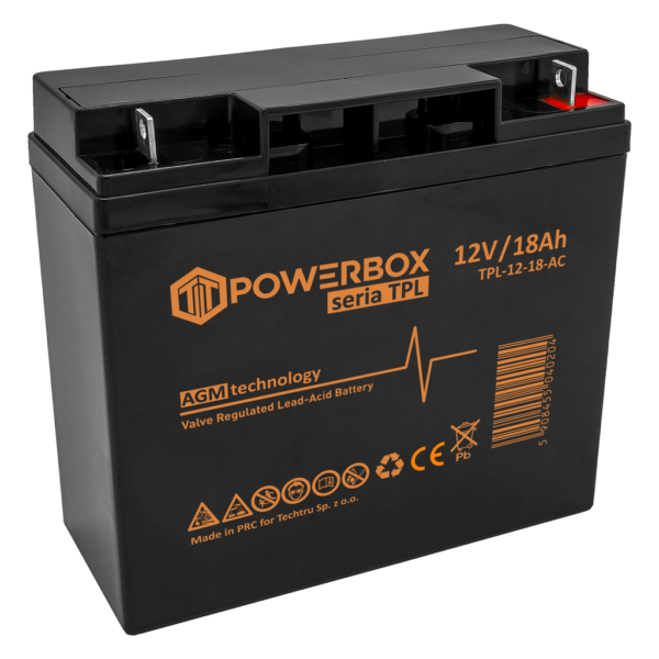 POWERBOX TPL Akumulator VRLA AGM 12V 18Ah (Żywotność 10-12 lat)